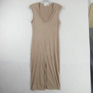 Sans Souchi Faux Suede Bodycon Tan Dress Size M Sleeveless